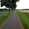Vorbei an Wiesen und Feldern führt der Geh- und Radweg durch die Bauernschaften bis nach Münster-Wolbeck.